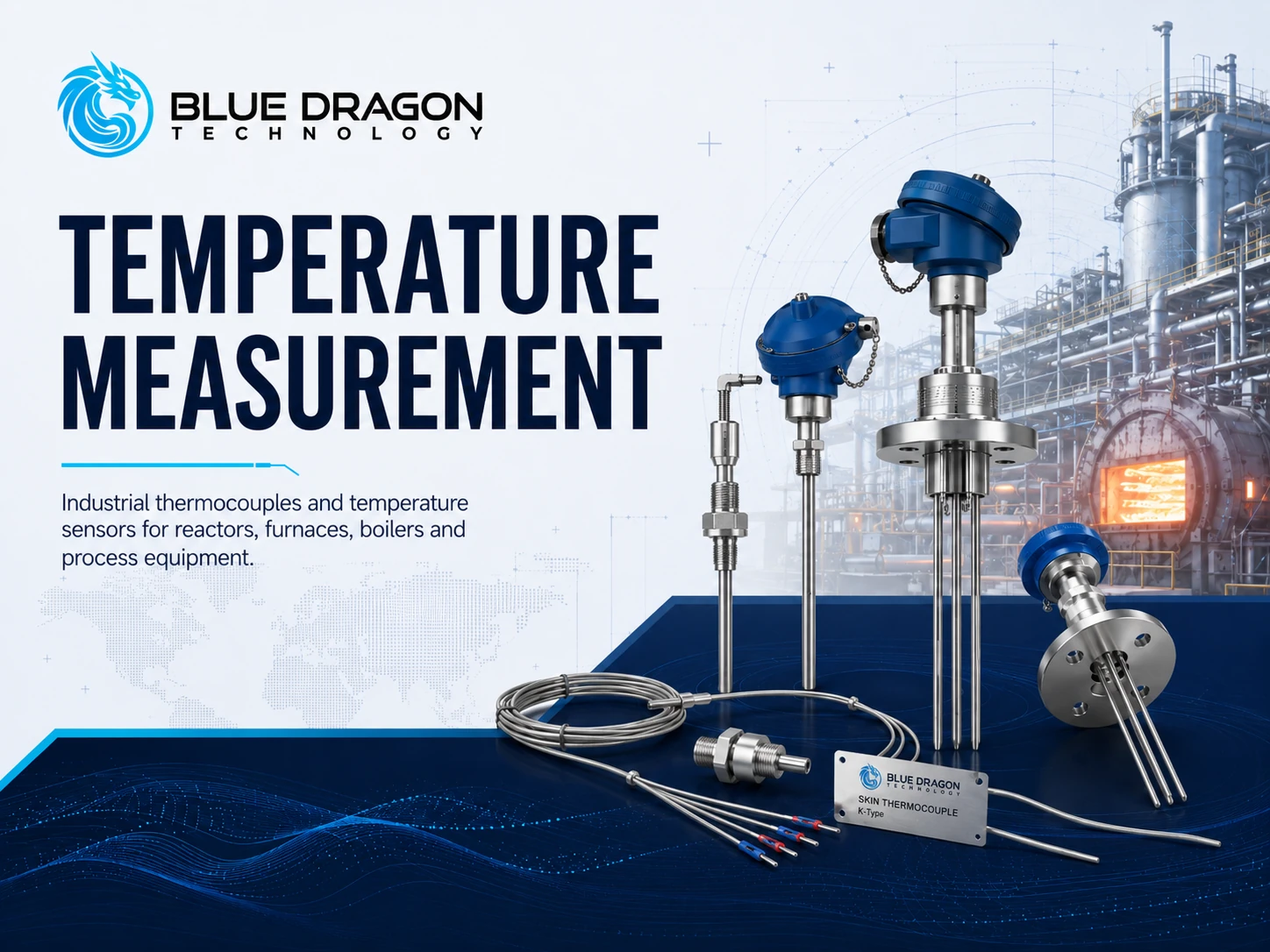 Blue Dragon Temperature Measurement instrument series for industrial thermocouples and temperature sensors