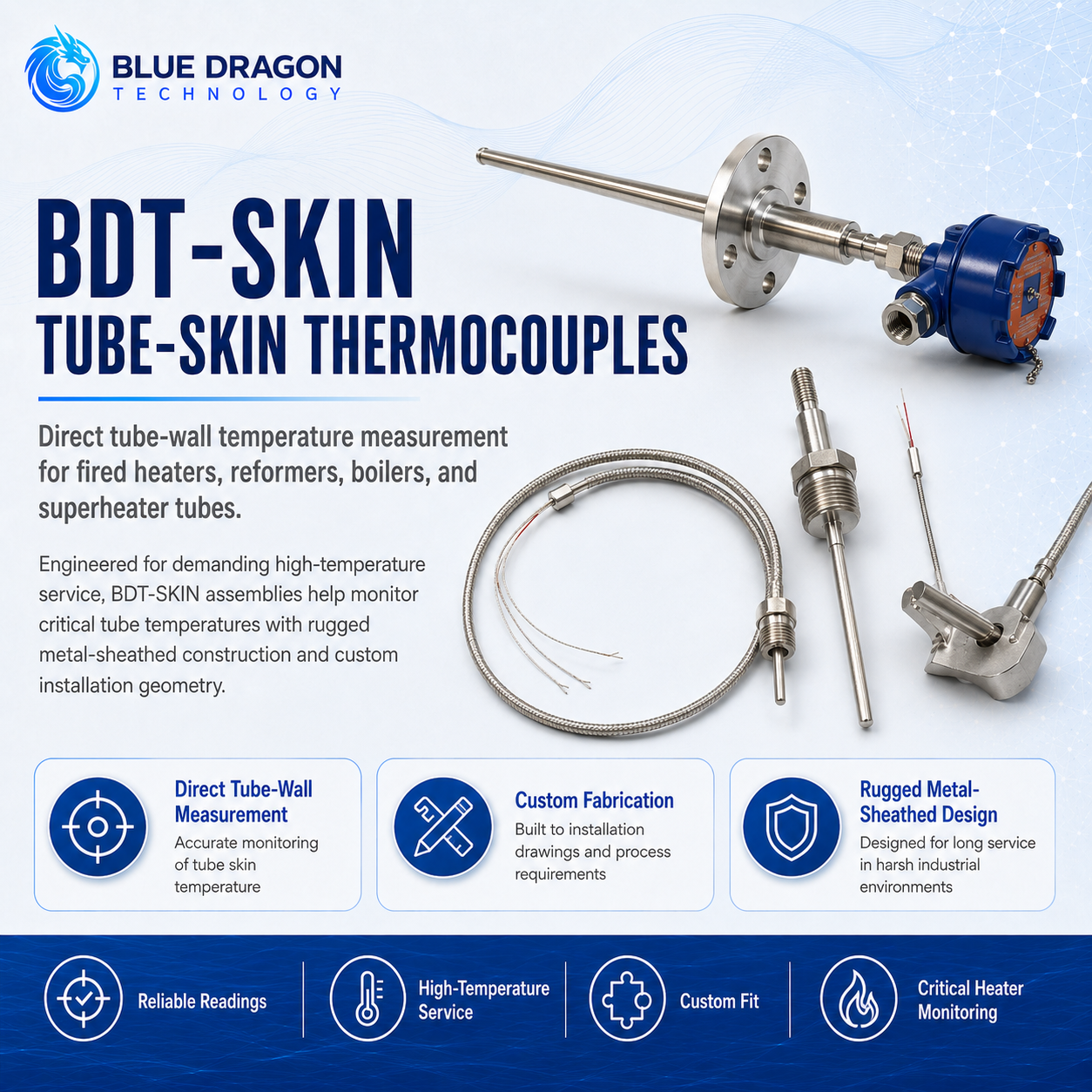 BDT-SKIN Tube-Skin Thermocouples
