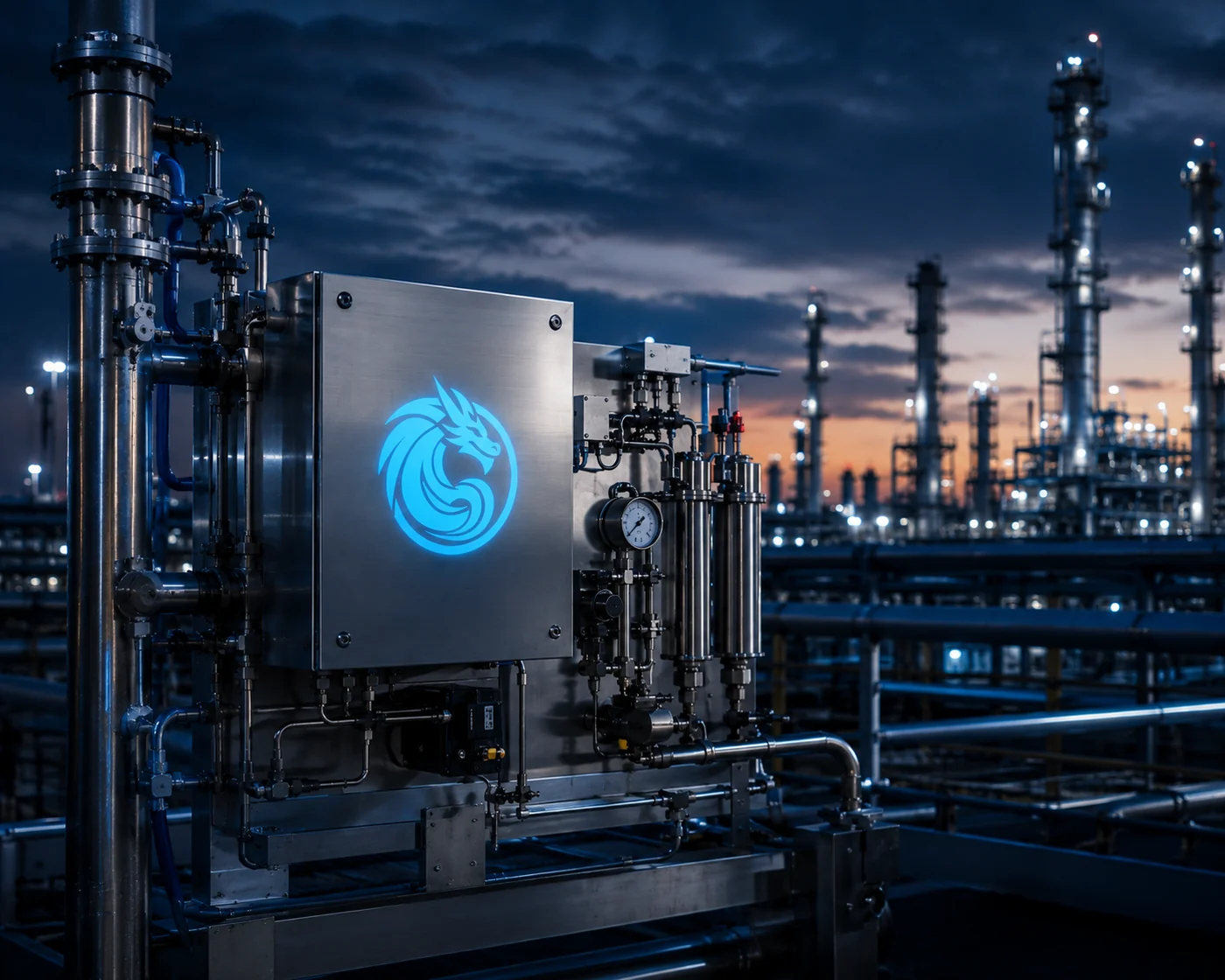 Blue Dragon hydrogen sulfide measurement analyzer in an industrial gas process