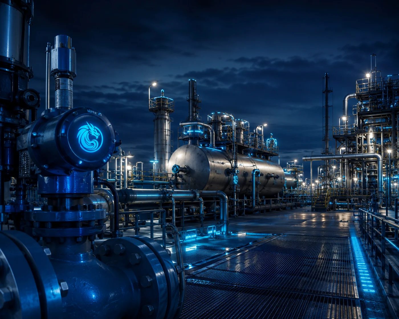 Blue Dragon refining instrumentation at a modern refinery