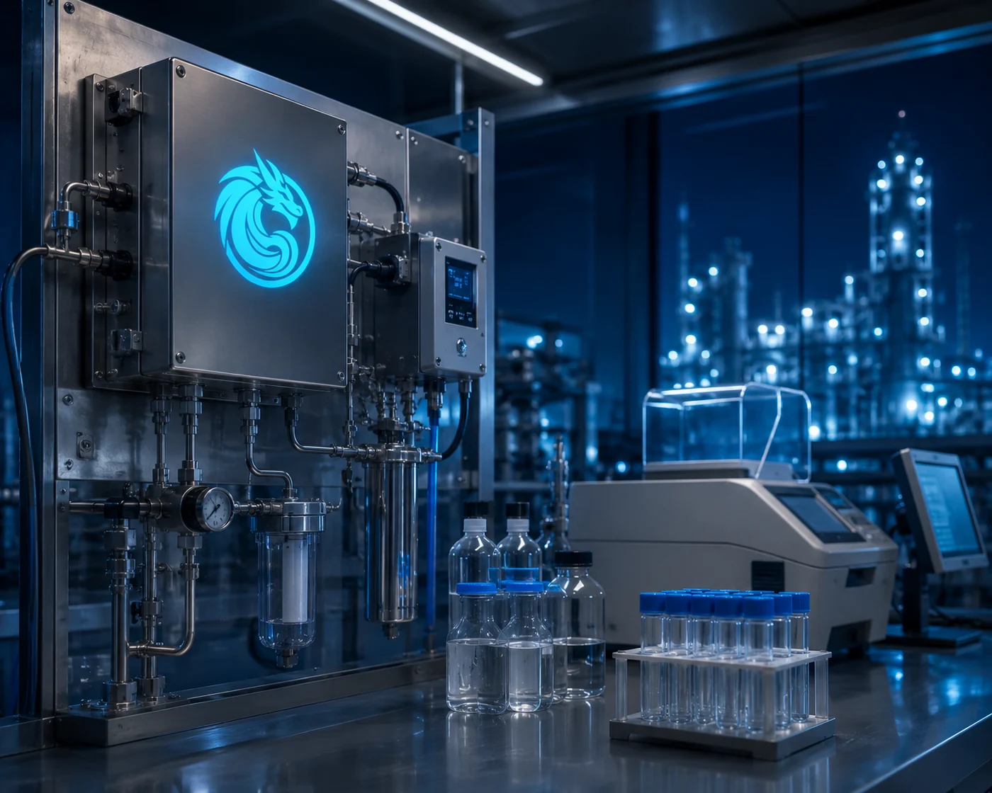 Blue Dragon total organic carbon measurement system in an industrial laboratory