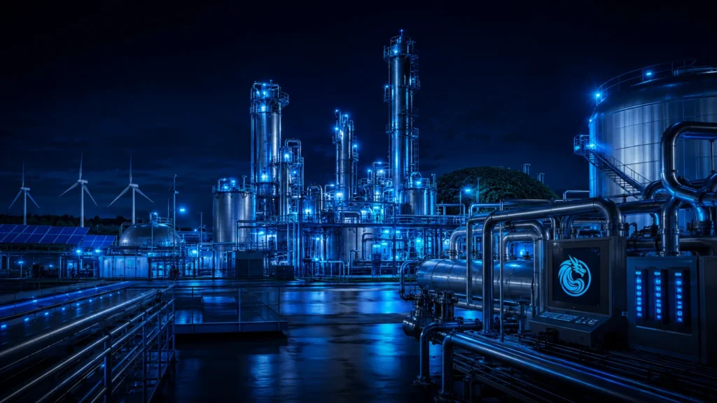 Biofuels and renewable fuels production facility with Blue Dragon instrumentation