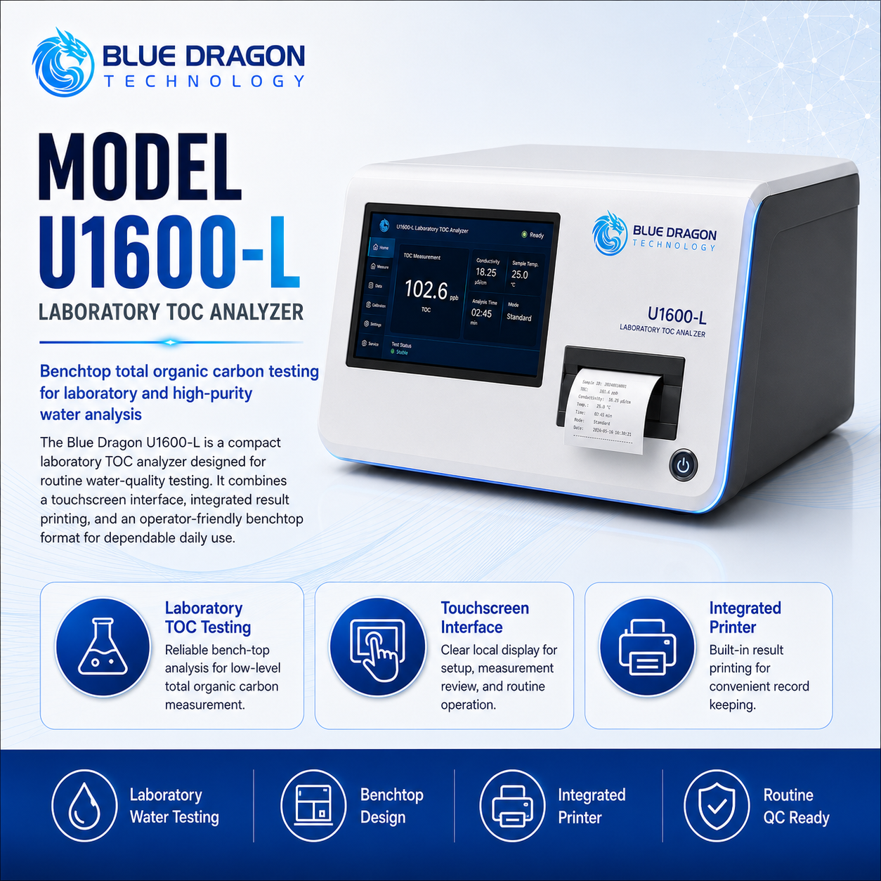 Model U1600-L Laboratory TOC Analyzer